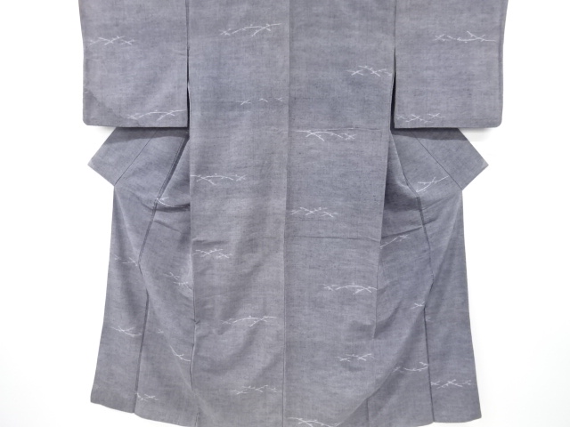 アンティーク　露芝模様織出し手織り紬着物